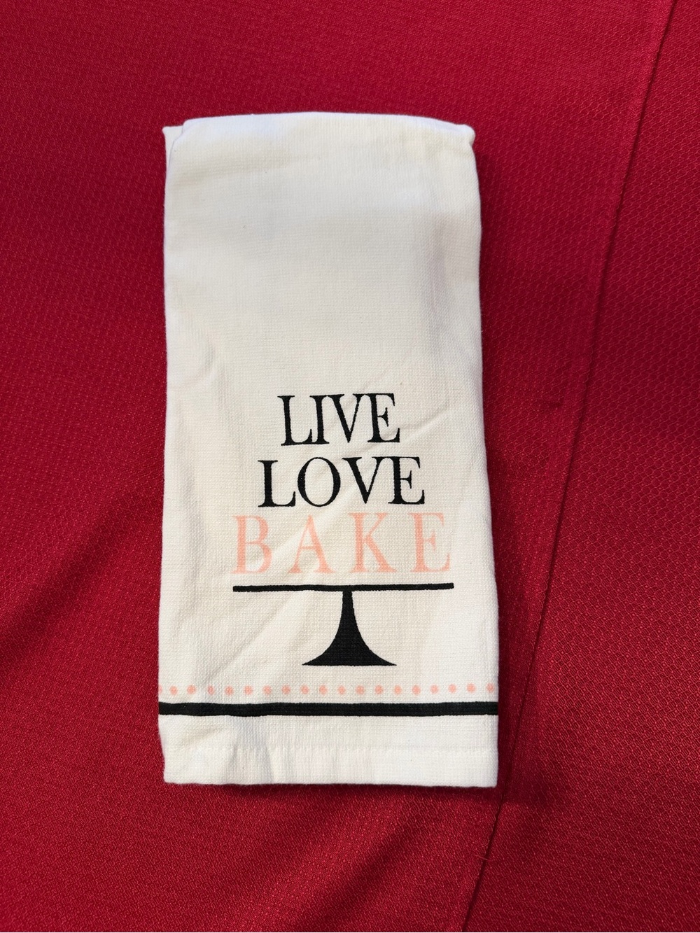 CASABA Live Love Bake 2 pack of kitchen hand towels